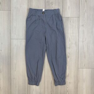 Halara Women's Small Mid Rise Zipper Pocket Casual Cotton Joggers Blue Stretch